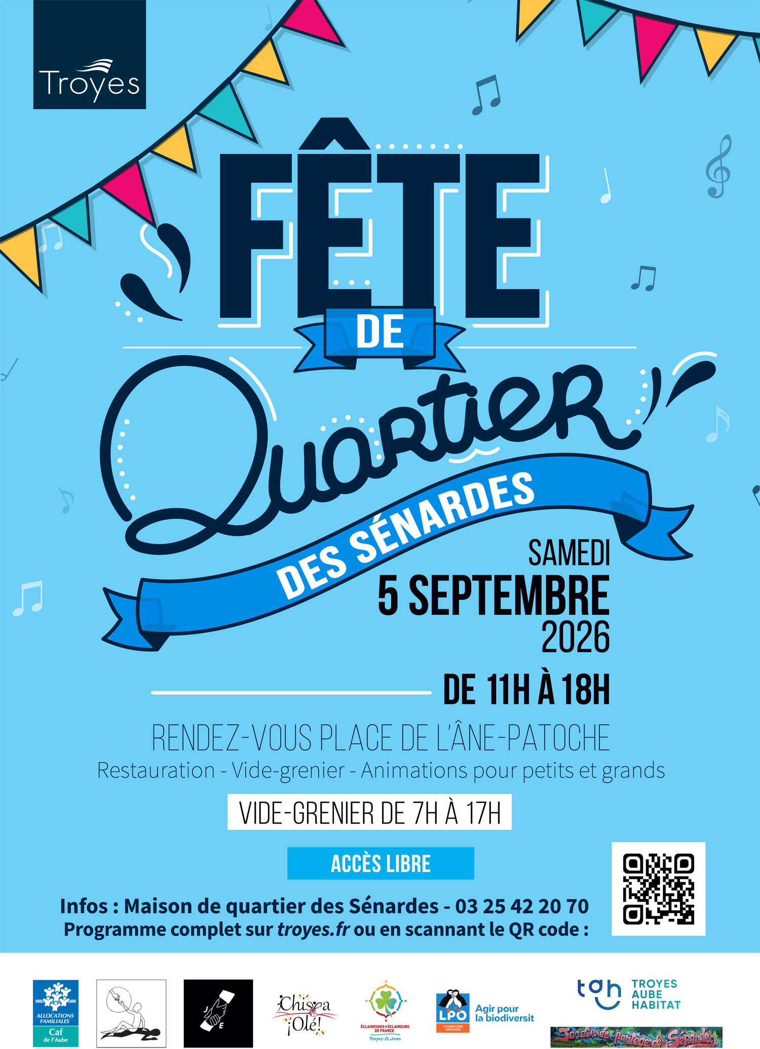 Affiche de la Fête de quartier des Sénardes