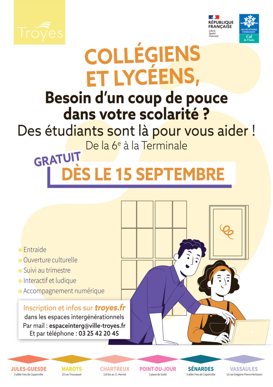 Affiche de l'accompagnement scolaire