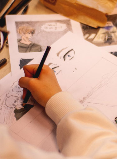 Cours de bande dessinée à l'EMBA de Troyes