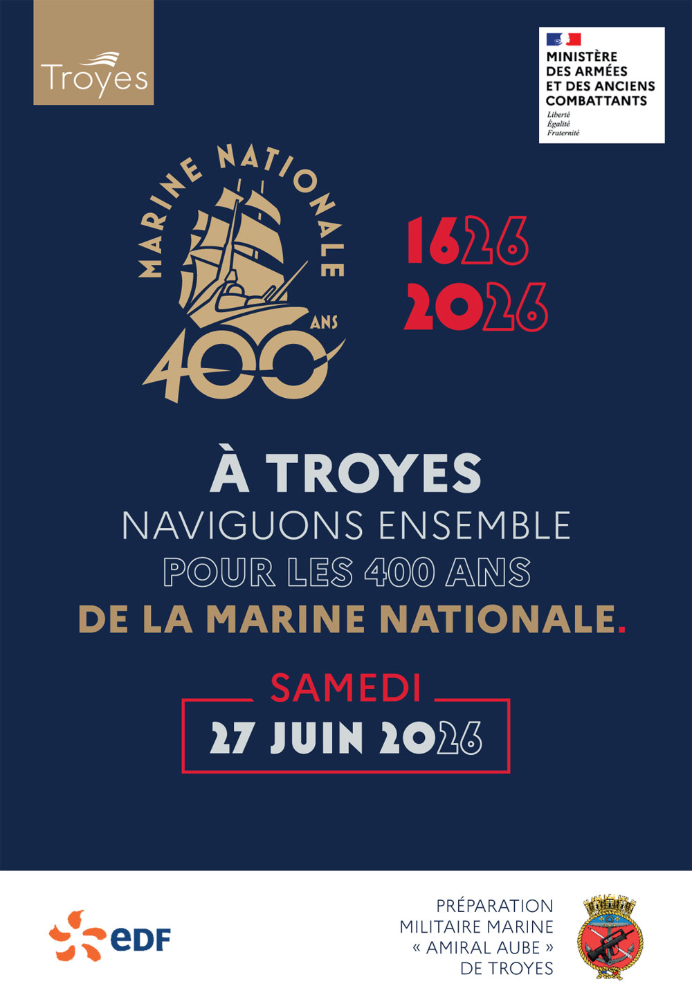 Affiche 400 ans de la Marine nationale