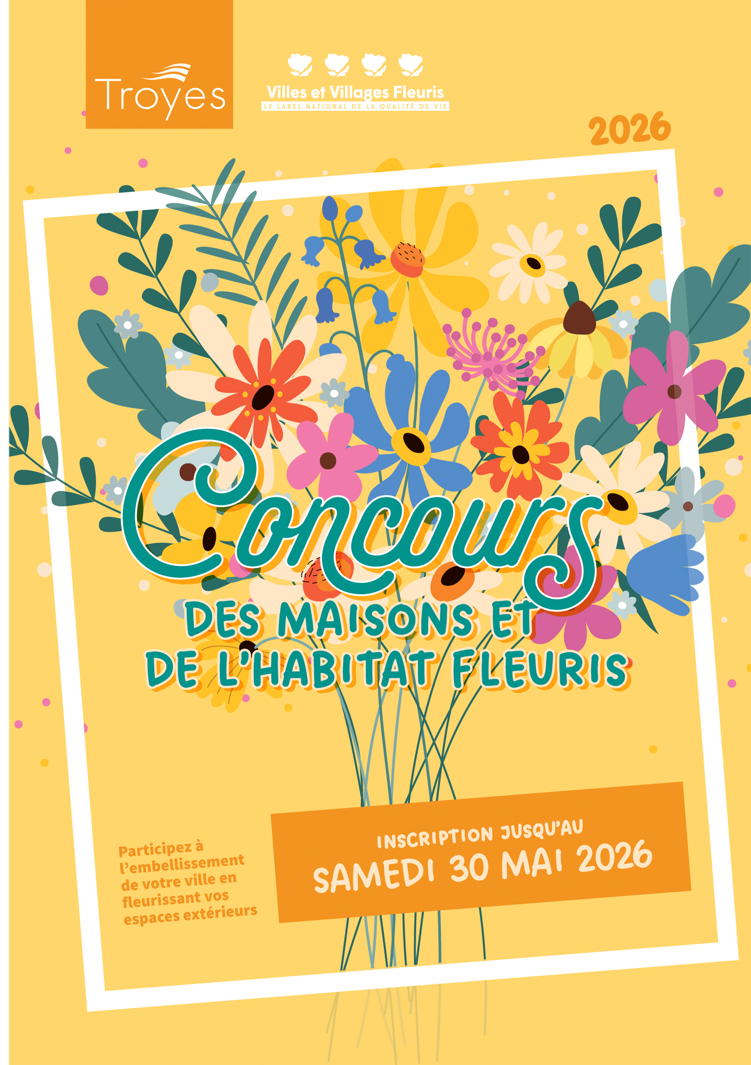 Affiche concours maison et habitat fleuris